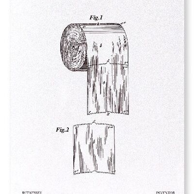 BREVET DE ROULEAU DE PAPIER TOILETTE 1891 Impression artistique