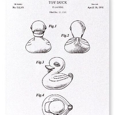 PATENT OF TOY DUCK 1949  Art Print
