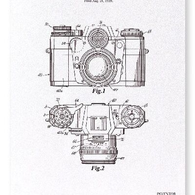 BREVET D'APPAREIL PHOTOGRAPHIQUE 1962 Impression artistique