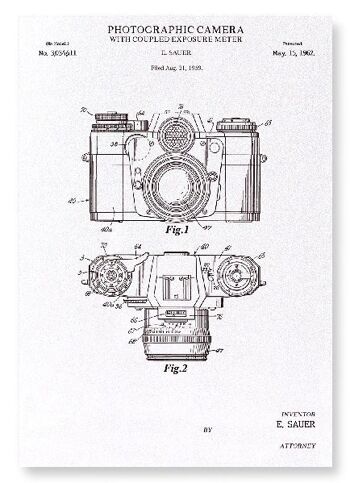 BREVET D'APPAREIL PHOTOGRAPHIQUE 1962 Impression artistique 1