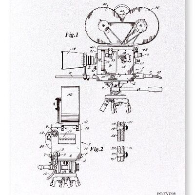 PATENT OF CINEMATOGRAPHY CAMERA 1937  Art Print