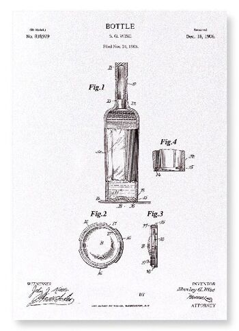 BREVET DE BOUTEILLE 1906 Impression artistique 1