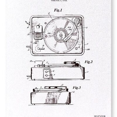 PATENT DES TON- UND BILDMECHANISMUS 1950 Kunstdruck