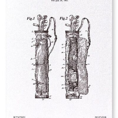 PATENT VON CADDY 1905 Kunstdruck