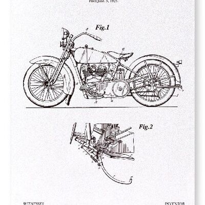BREVETTO SUPPORTO CICLO 1928 Art Print