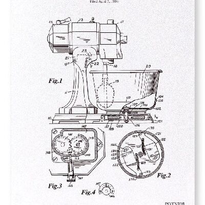 BREVET D'APPAREIL DE MANIPULATION DES ALIMENTS 1937 Impression artistique