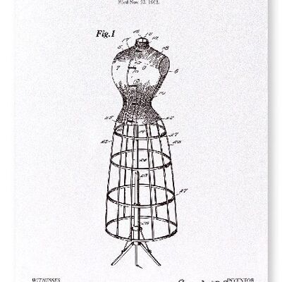 PATENT OF DRESS FORM 1904  Art Print