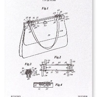 PATENT OF HANDBAG 1909  Art Print