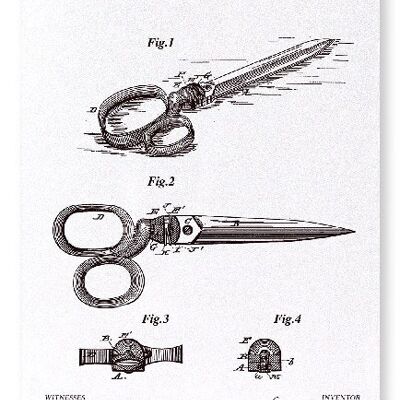 PATENT OF SCISSORS 1881  Art Print