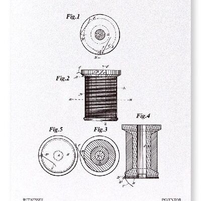 PATENT OF THREAD SPOOL 1877  Art Print