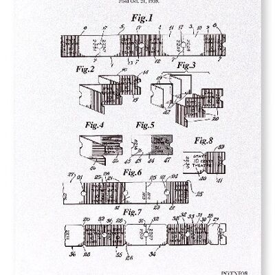 PATENT OF THEATRE TICKET 1940  Art Print