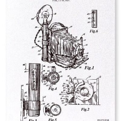 PATENT OF PHOTO FLASH SYNCHRONISER 1939  Art Print