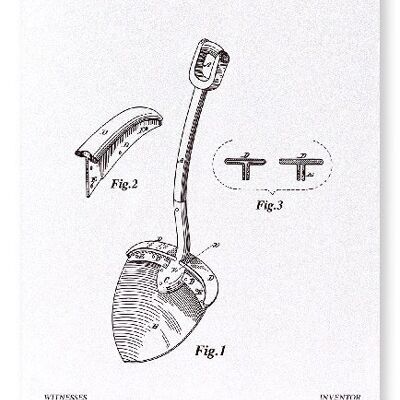 PATENT DER SCHAUFEL 1885 Kunstdruck