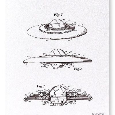 PATENT DER FLIEGENDEN SCHEIBE 1980 Kunstdruck