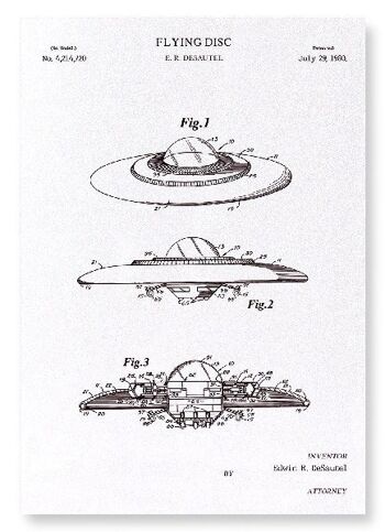 BREVET DE DISQUE VOLANT 1980 Impression artistique 1