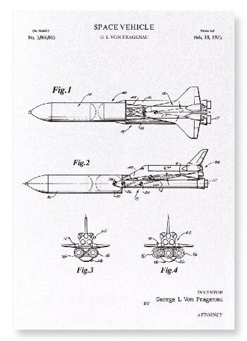 BREVET DE NAVETTE SPATIALE 1975 Impression artistique 1