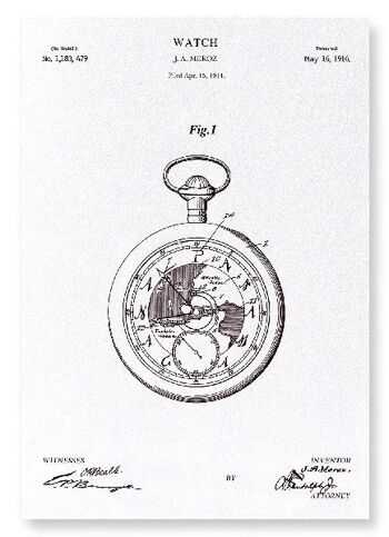 BREVET DE MONTRE 1916 Impression artistique 1