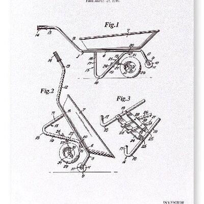 BREVETTO CARRIOLA 1952 Stampa artistica