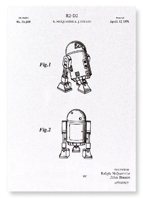 PATENT OF R2-D2 1979  Art Print