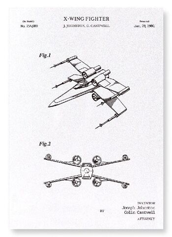 BREVET DE X-WING FIGHTER 1980 Impression artistique 2