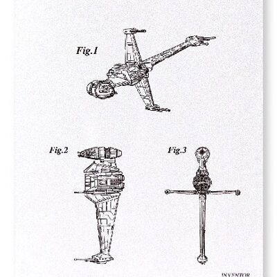 PATENT VON B-WING 1985 Kunstdruck