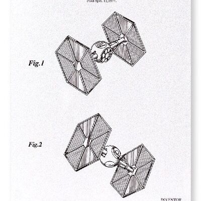 PATENT VON TIE FIGHTER 1980 Kunstdruck