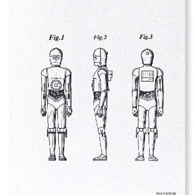 PATENT VON C-3PO 1979 Kunstdruck