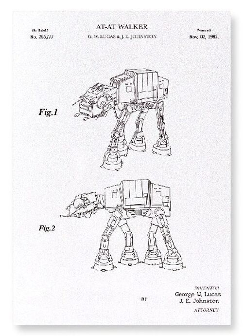 PATENT OF AT-AT WALKER 1982  Art Print