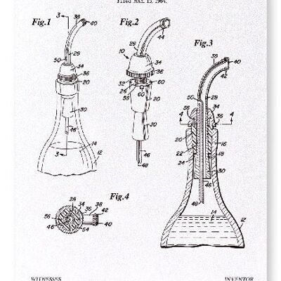 PATENT OF BOTTLE POURER 1966  Art Print