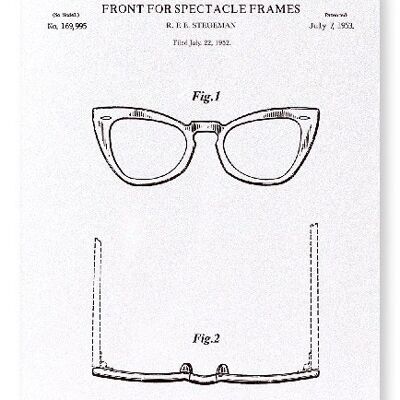 PATENT OF SPECTACLE FRAMES 1953  Art Print