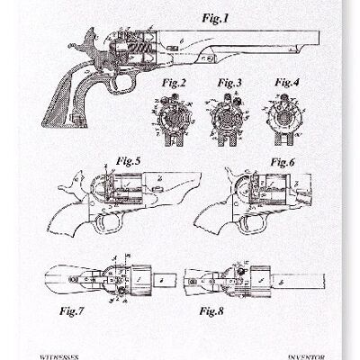 PATENTE DE REVOLVER 1868 Lámina artística