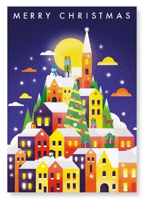 CHRISTMAS SNOW CITY Art Print