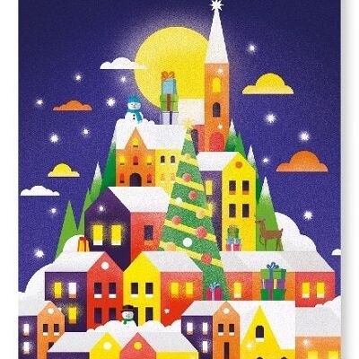 CHRISTMAS SNOW CITY Art Print