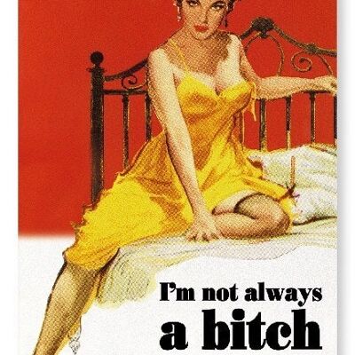 I'M NOT ALWAYS A BITCH Art Print