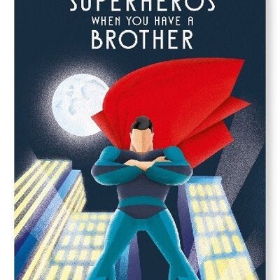 Bruder über Superhelden Kunstdruck