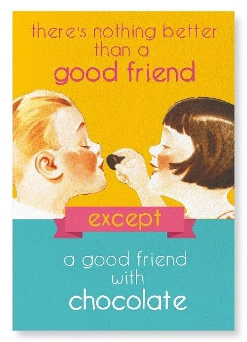 GOOD FRIEND WITH CHOCOLATE Art Print