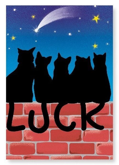 LUCKY BLACK CATS Art Print