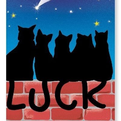 LUCKY BLACK CATS Art Print