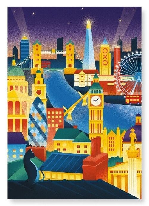 LONDON AT NIGHT Art Print