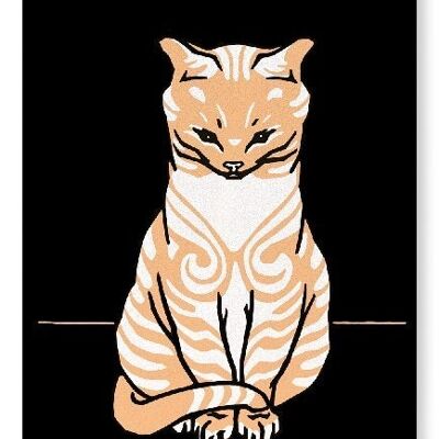 SITTING CAT 1918  Art Print