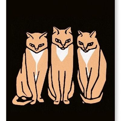 TRES GATOS 1916 Lámina artística