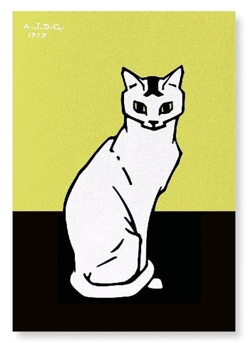 SITTING CAT 1917  Art Print