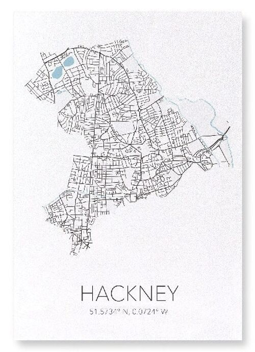 HACKNEY CUTOUT (LIGHT): Art Print