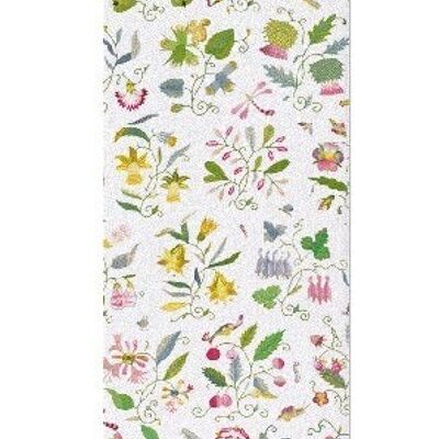 BRODERIE TUDOR DE LA NATURE SUR BLANC 17E S. Marque-page