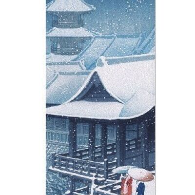 SNOW AT TEMPLE Japanese Bookmark
