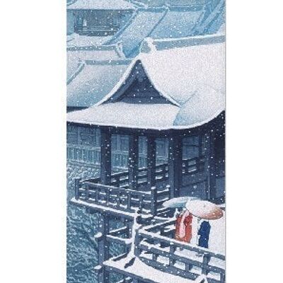 SNOW AT TEMPLE Japanese Bookmark