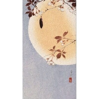 BLOSSOMS AND MOON Japanese Bookmark