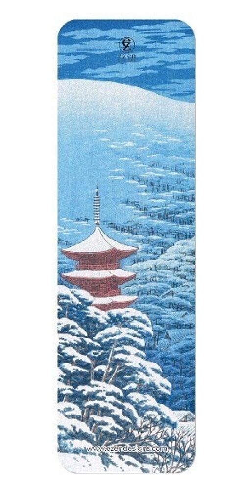 AFTER A SNOWFALL YASAKA SHRINE Japanese Bookmark