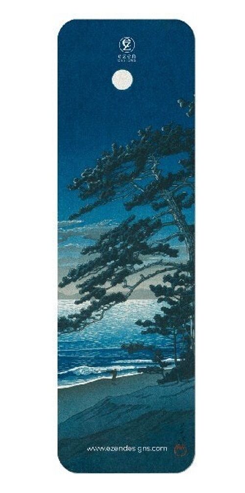 MOON AT NINOMIYA BEACH Japanese Bookmark