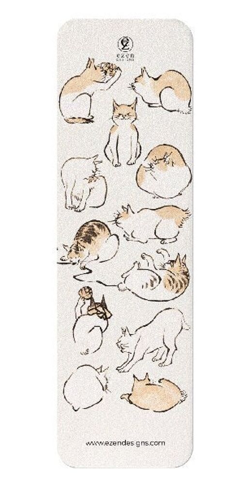 CATS C.1890  WHITE Japanese Bookmark